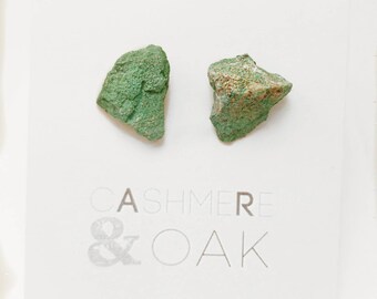 Raw Chrysacolla Handmade Earrings