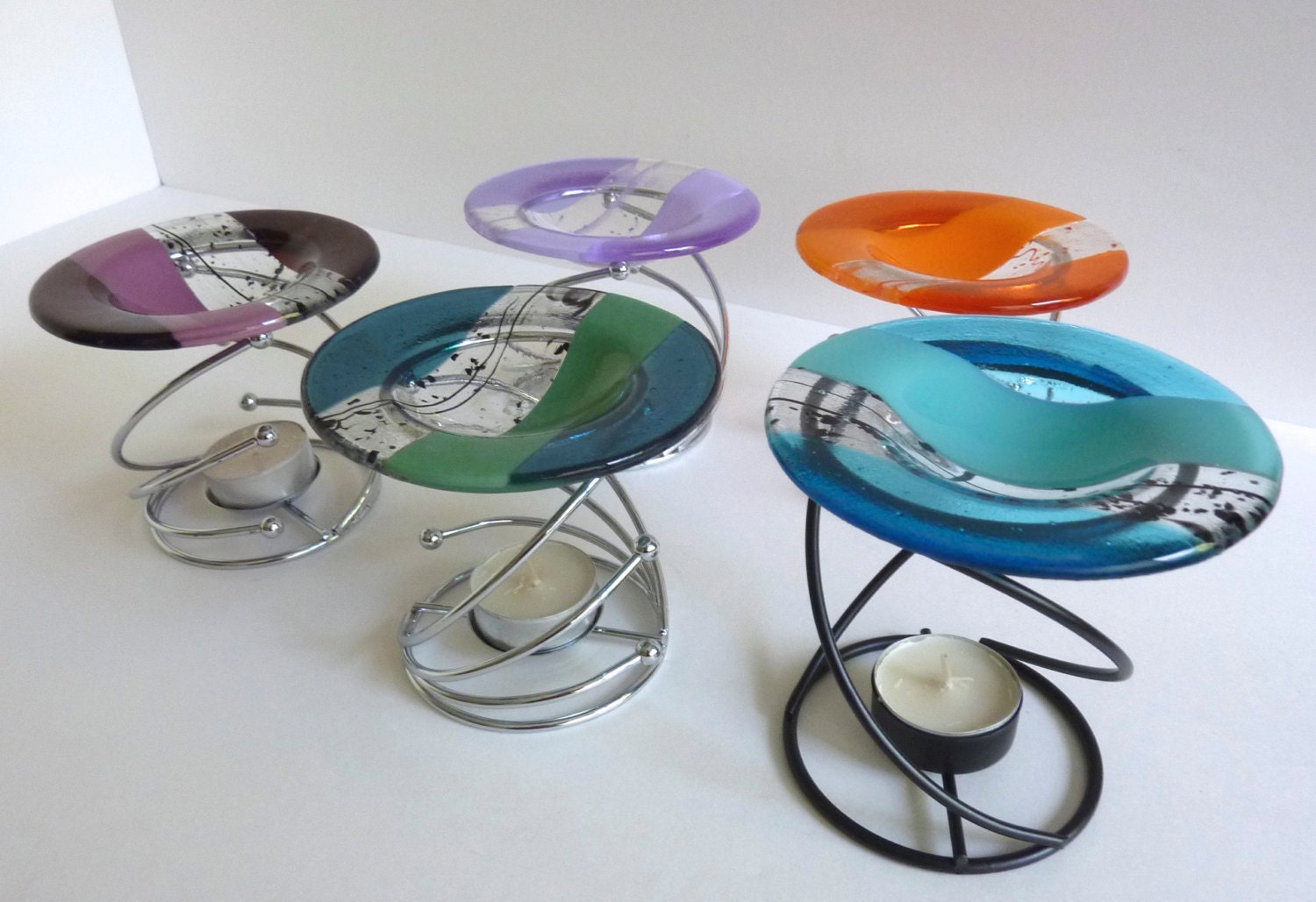 Fused Glass Wax Tart or Oil Warmer Replacement Dish by