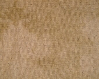 Blotchy Osnaburg Fabric Hand Dyed Using Rit Tan Dye 1 Yard