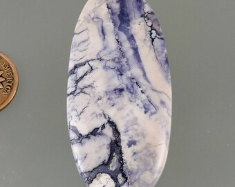 Tiffany Stone Cabochon, Bertrandite Cabochon, Designer Tiffany Stone Cab, Purple Pendant Cab, Gift Cab, C2914, Hand Cut by 49erMinerals