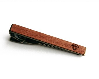 Custom Tie Clip, wood tie clip, tie clips, tie bar, wooden tie clip, wood tie bar, skinny tie clip, wooden tie bar, tie bar vintage, gift