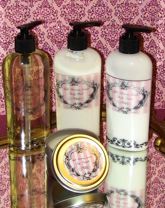 Night Blooming Jasmine Gift Set Body Wash Lotion Massage Oil