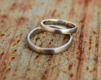 Weddingbands 14k whitegold classic