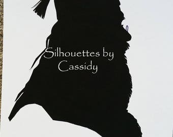 Dumbledore #3 hand cut paper silhouette