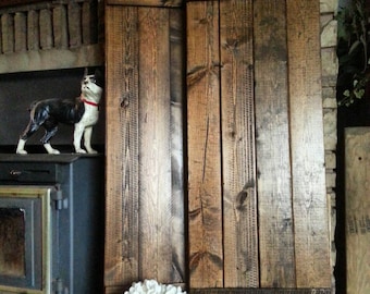 RUSTIC wood shutter set - 36" Wooden Shutter - Primitive shutters - Farmhouse Shutter - Country Shutter - Interior Exterior - Wall Decor