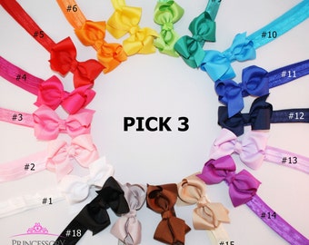 Baby Headband Bows Baby Girl Headband Baby Bow Headbands Baby Shower Gift Newborn Headbands, Infant headband