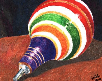 Colorful Trompo Drawing Sticker