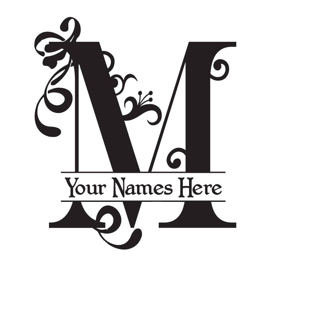 M Monogram Svg Free - 674+ SVG PNG EPS DXF in Zip File - Free SVG Frame ...