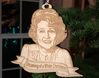 White Christmas - Rose Ornament