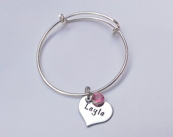 Personalised girls jewellery - personalized childrens bracelet - personalised girls charm bracelet - personalised girls birthday gift