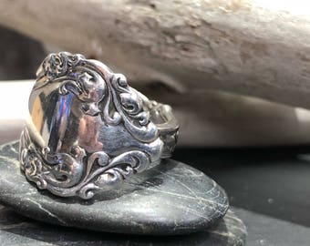 Vintage Sterling Silver Spoon Ring Size 9.25