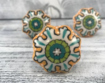 Ceramic Knob Decorative Cabinet Upgrade Knobs, Craft Supply, Hand Painted Drawer Pulls, Item #538015570