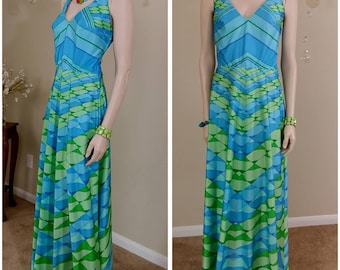 Beautiful vintage 70s long maxi dress by Jack Hartley