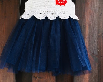 Robe d'été pour fille en cotton et tulle