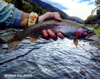 Fly Fishing Leather Cuff - With Flies!
