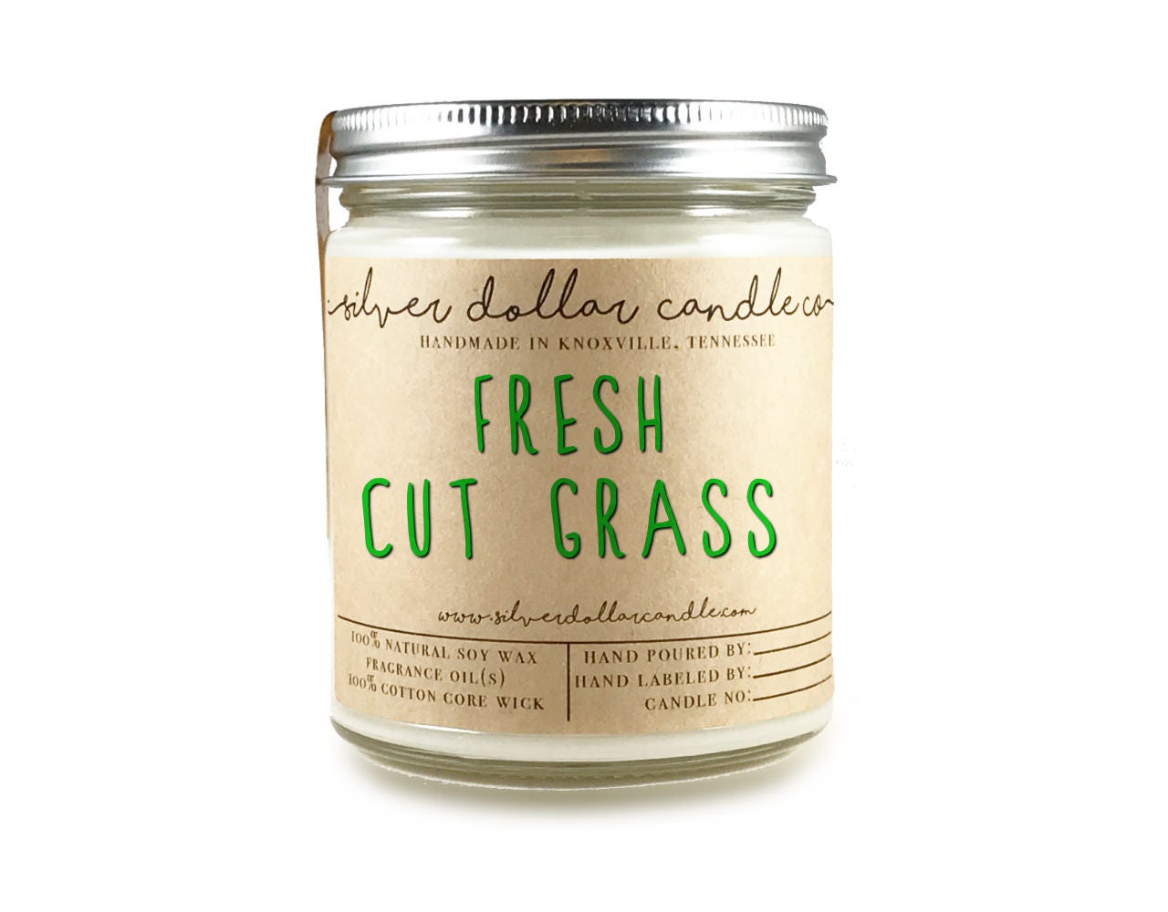 Fresh Cut Grass 8oz Scented Candle Strong Scented Candles