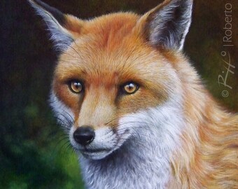 The Fox - Original Fox Painting | Wildlife Art by Roberto Rizzo