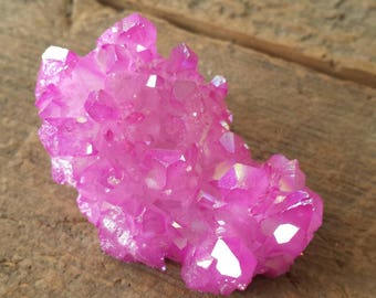 Pink Aura Quartz Cluster