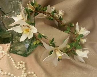 Tropical Orchid Bridal Crown