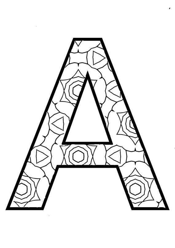 The full alphabet coloring pages