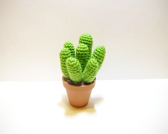 Crochet Cactus - Amigurumi Cactus - Fake Succulent - Plush Echinocereus - House Warming Gift - Faux Cactus - Teacher Gift - Yarn Plant