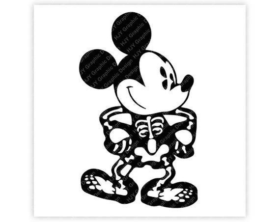 Download Disney Skeleton Skull Halloween Mickey Mouse Head Mouse