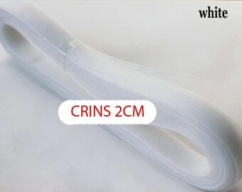 2cm white Flexible Lot 3metres crinoline