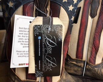 LADIES NEW Dan Post Leather Western Patriotic Red White Blue Stars & Stripes Boots! Rodeo