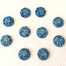 10pcs 8mm/10mm/12mm Druzy Cabochon Metallic Drusy Resin Cabochons Kawaii Cabs Fits 8-12mm Flat Round Bezel Jewelry Supplies peacock blue