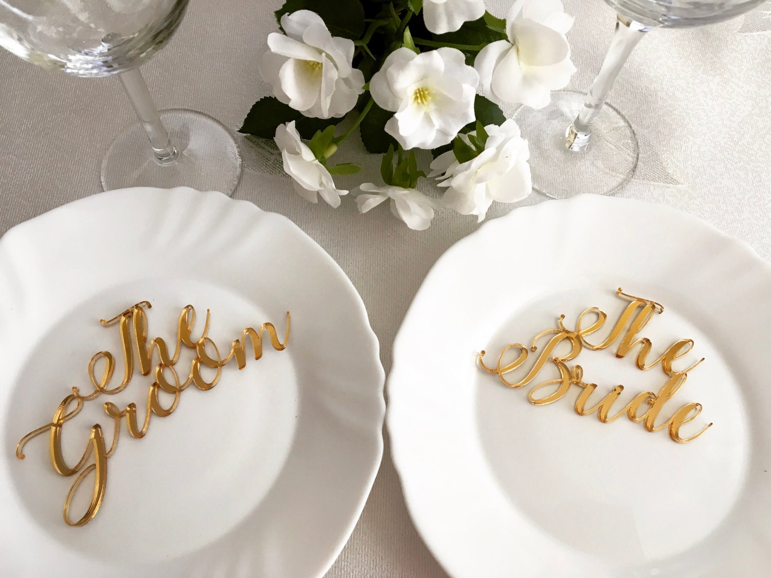 Bride and Groom Signs Laser cut names Wedding place cards ... Bride and Groom Signs Laser cut names Wedding place cards ...