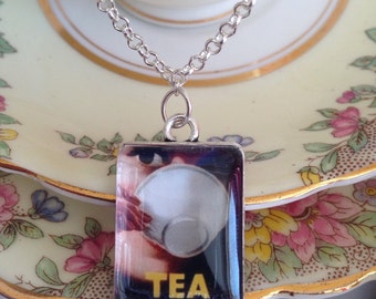 Retro jewellery, Vintage jewellery, Advertising jewellery, Quote jewellery, Tea lovers gift, gift for women, Mothers Day gift , 1950's icon