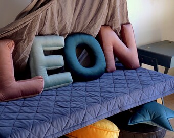 Pillows letters set, Name of 4 letter pillows, Decorative pillows for kids, Kids room decor