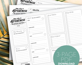 My Plan to Greatness: Business Agenda