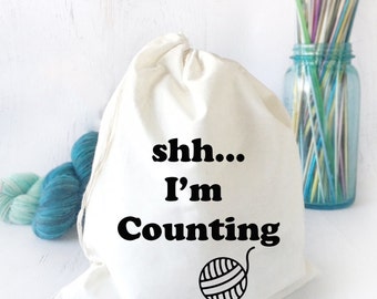 Knitting Project Bag- Crochet Project Bag- Yarn Bag- Knitting Bag- Knitting On the Go- Sock Bag- Knitting Organizer Bag- Knitting Tote