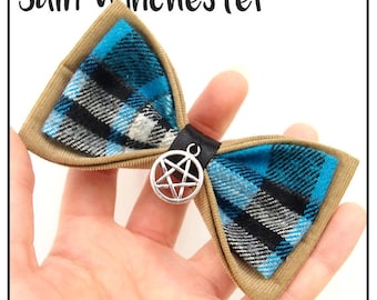 Sam Winchester Inspired Hair Bow / Bow Tie (Double / Single) (Supernatural)