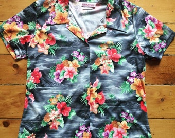 Vintage Retro Hawaiian Top Floral Shirt