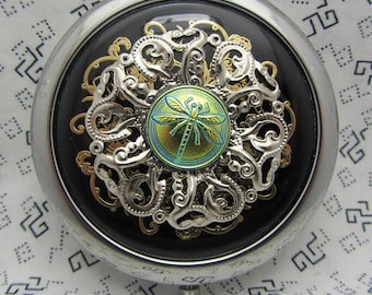 Dragonfly Compact Mirror Irredescent Dragonfly Comes With Protective Pouch Included Gift For Her