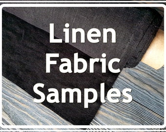 Bundle of my linen fabric samples, mixed linen samples, softened rustic heavy linen fabric by the meter, softened linen fabric