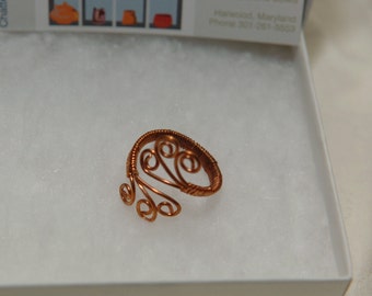 Wire Wrapped Ring, Copper