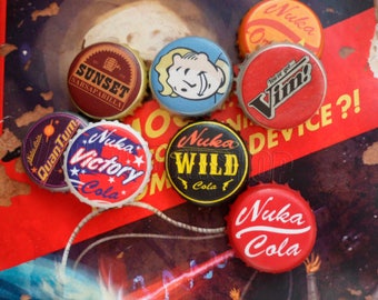 set of 10 fallout unofficial nuka cola quantum bottle caps set