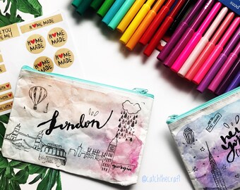 Paper case for objects-fabric with customizable lettering