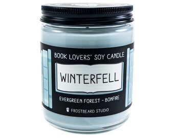 Winterfell - 8 oz Book Lovers' Soy Candle - Book Candle - Book Lover Gift - Scented Soy Candle - Frostbeard Studio