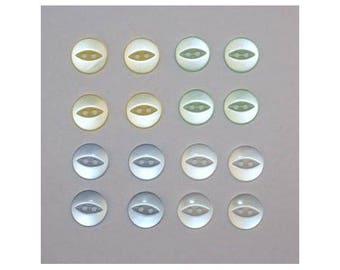 80 x basic buttons 11 mm 2 holes: 4 colors set F - 000806