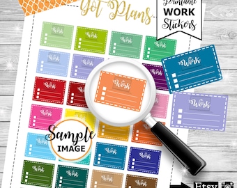 Work Planner Stickers, Printable Stickers, Work Stickers, Planner Decor, Functional Stickers, Work Checklists