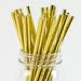 Paper Straws- Gold Foil Straws - 8 Inches - Perfect for Parties, Events, Birthdays, & More - Fast Shipping! Frozen Dessert Supplies