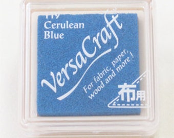 Ocean Blue Ink VersaCraft Japanese (119 Cerulean Blue) multipurpose ink for paper fabric leather wood