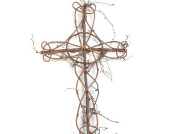 Grapevine Cross, Vine Cross, 19" Grapevine, Wreath Supply, Wreath Enhancement, Floral Supply, J1