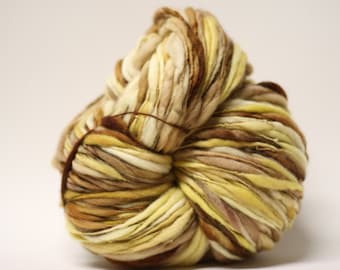 Handspun Merino Wool Yarn Thick and Thin Slub tts(tm) Hand dyed Half-Pounder LR 1603x