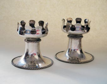 Pair of beautiful candlestick - candelabra - silver plated