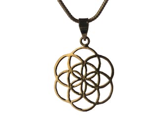 Seed of Life Pendant Necklace Spiritual jewellery Yogi Jewellery Geometry Jewellery Handmade Free UK delivery BP2